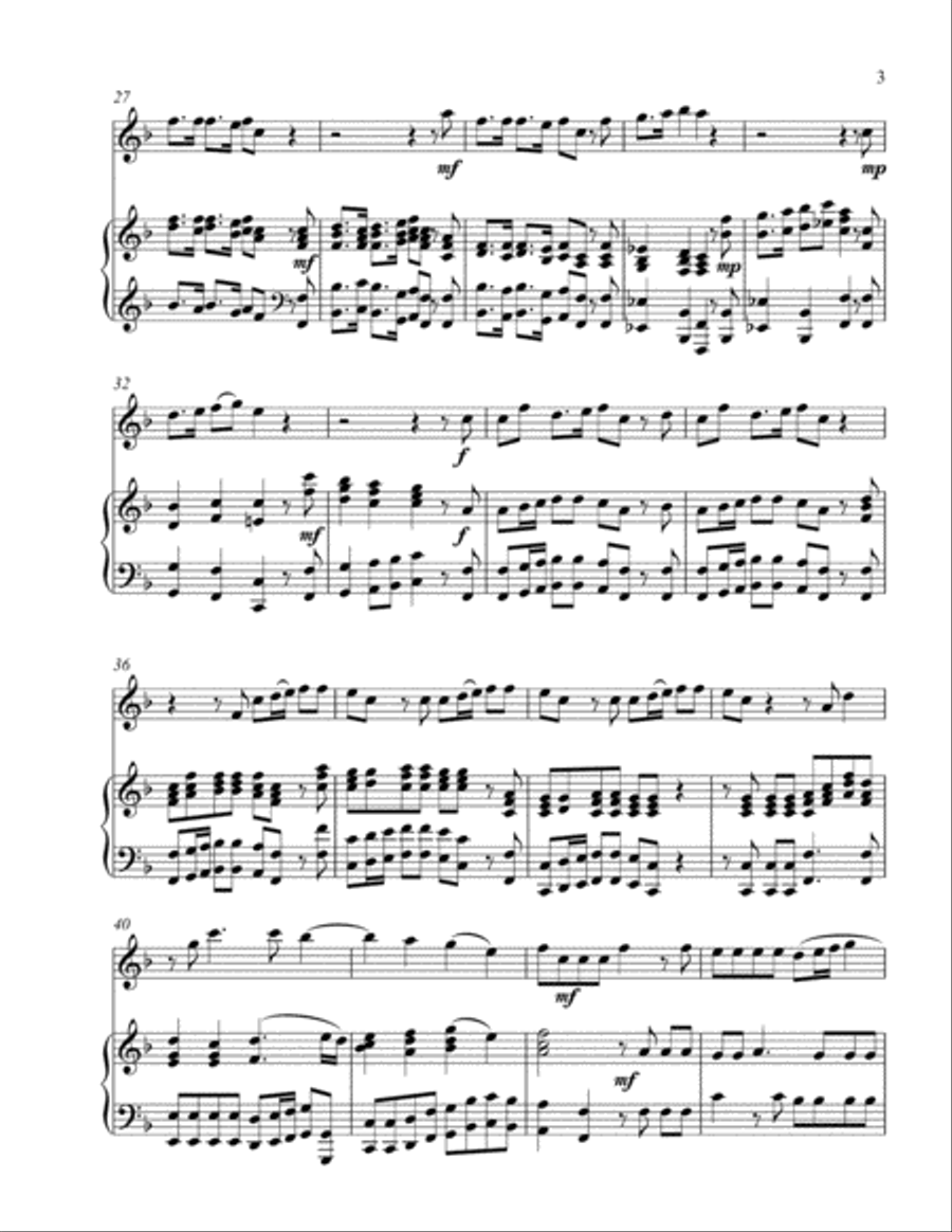 Lift Up Ye Heads O Ye Gates (treble C instrument solo) Piccolo scores gallery preview page 4