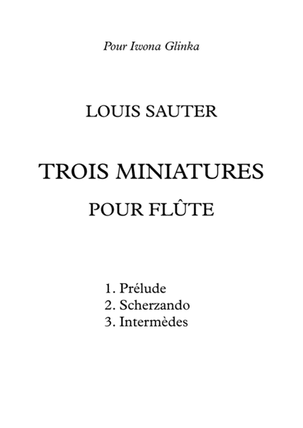 Trois miniatures pour flûte image number null