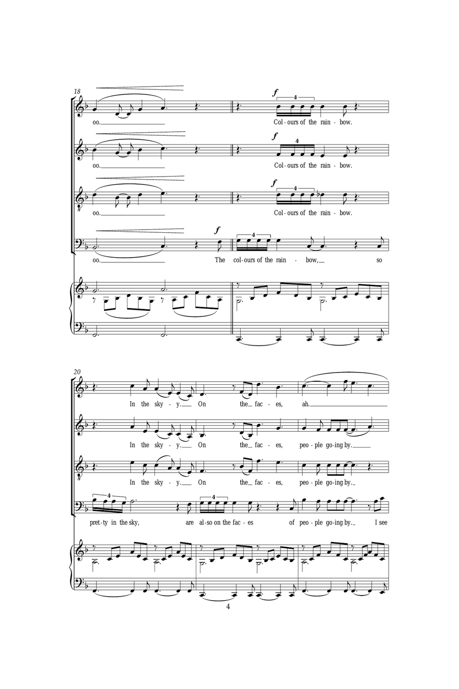 What A Wonderful World 4-Part scores gallery preview page 4