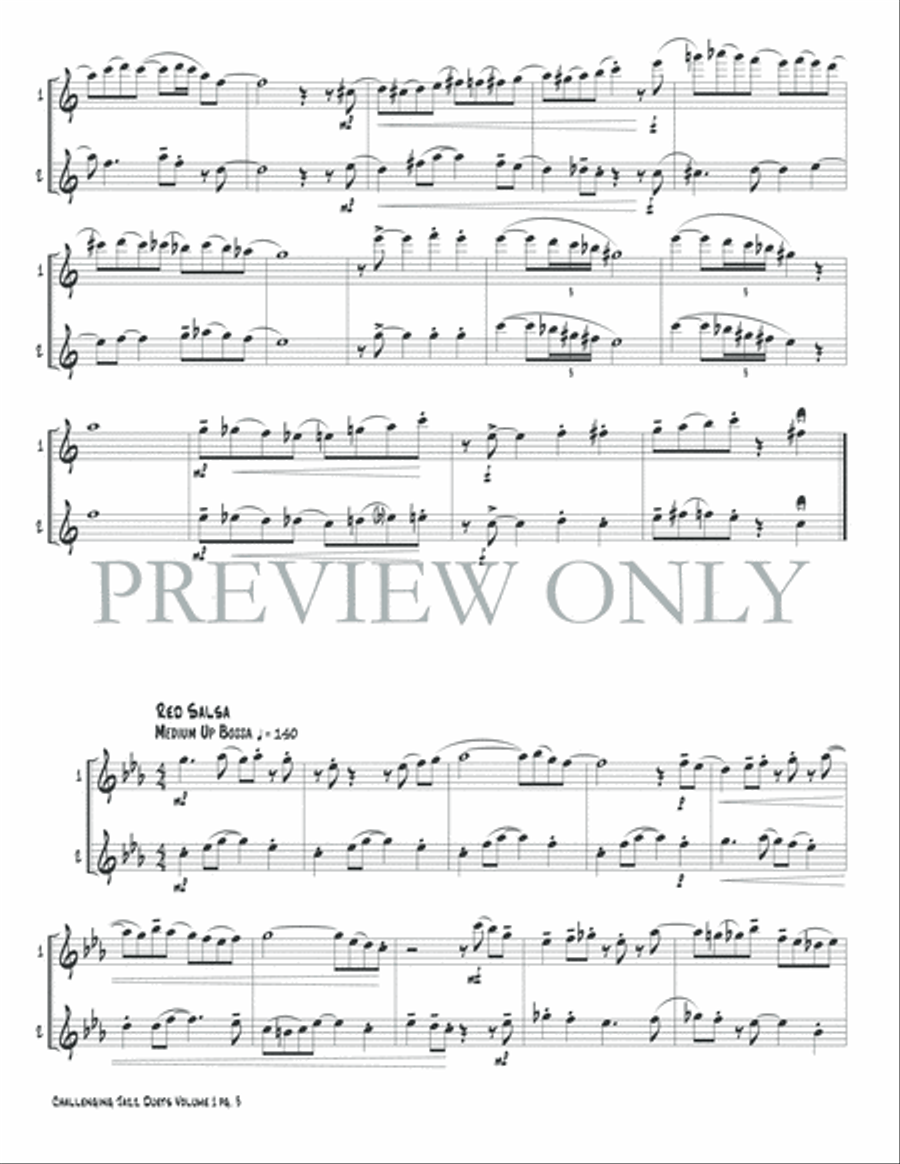 Challenging Jazz Duets, Volume 1 Flute Duet scores gallery preview page 5