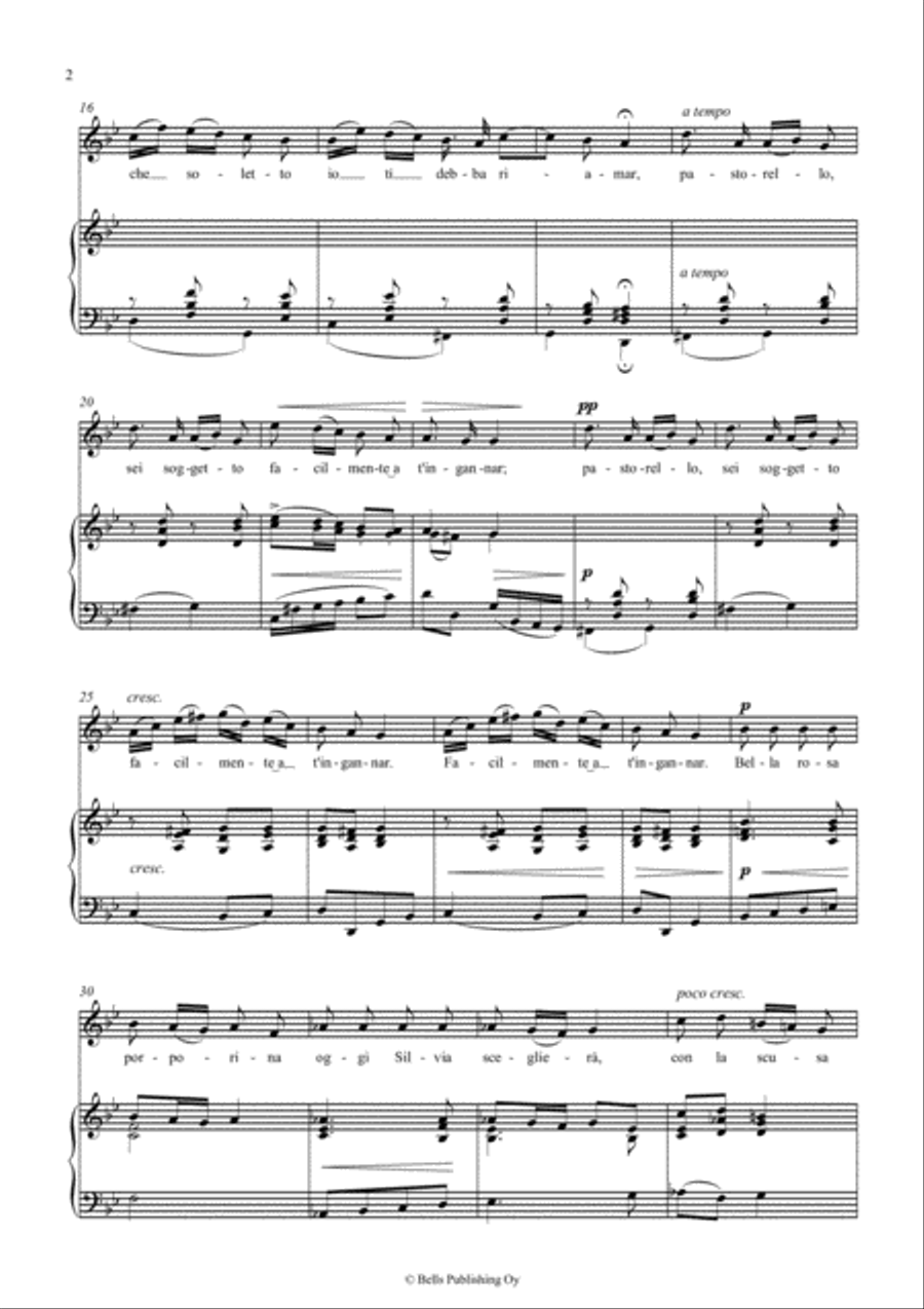 Se tu m'ami, se sospiri (Original key. G minor) Voice Solo scores gallery preview page 2