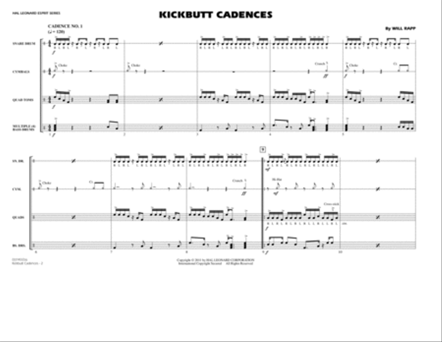 Kickbutt Cadences - Full Score Marching Band scores gallery preview page 2