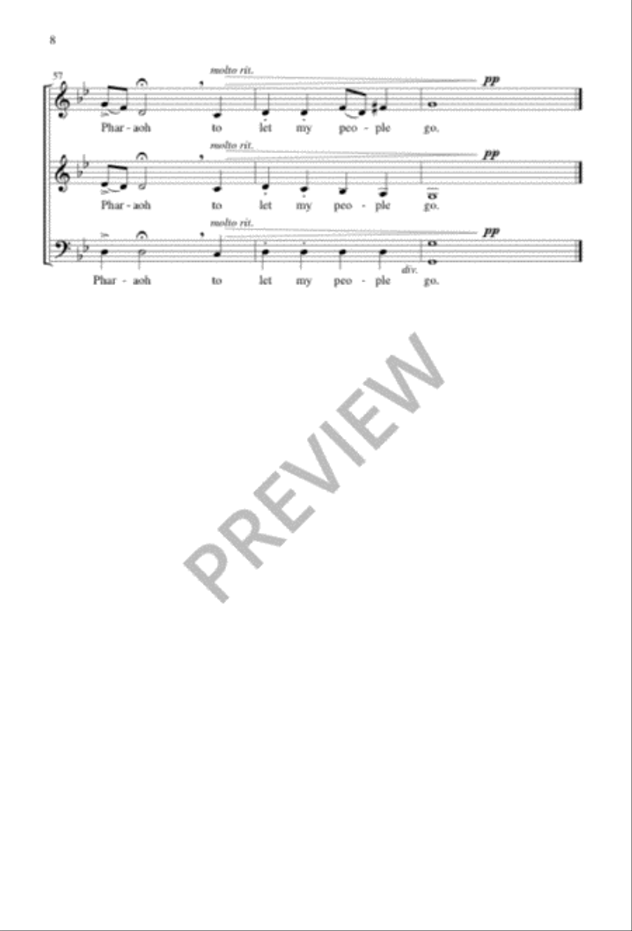 Go Down, Moses 3-Part scores gallery preview page 8