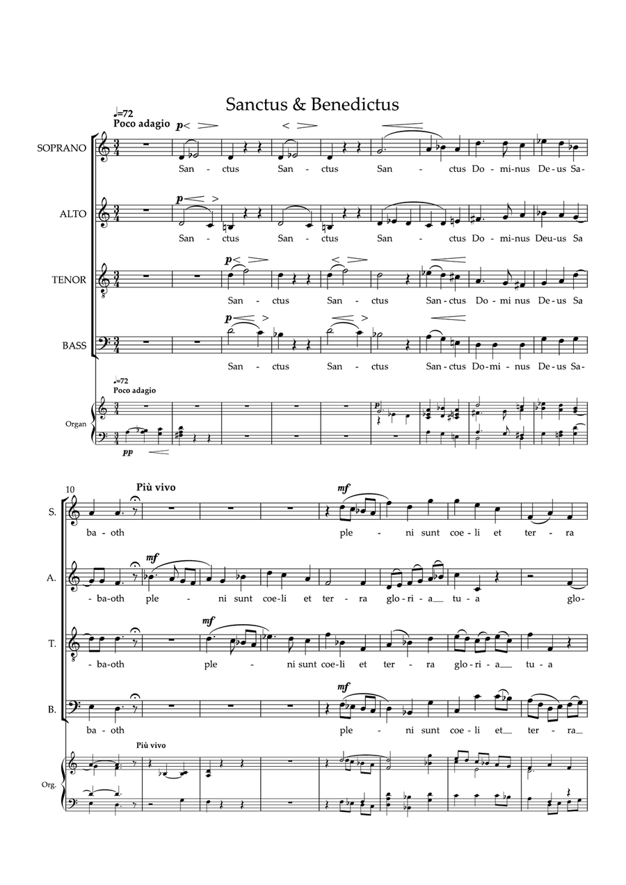 Short Mass (Kyrie, Sanctus & Benedictus, Agnus Dei)