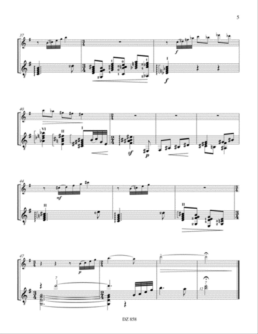 D'un soleil, la nuit... Flute scores gallery preview page 5