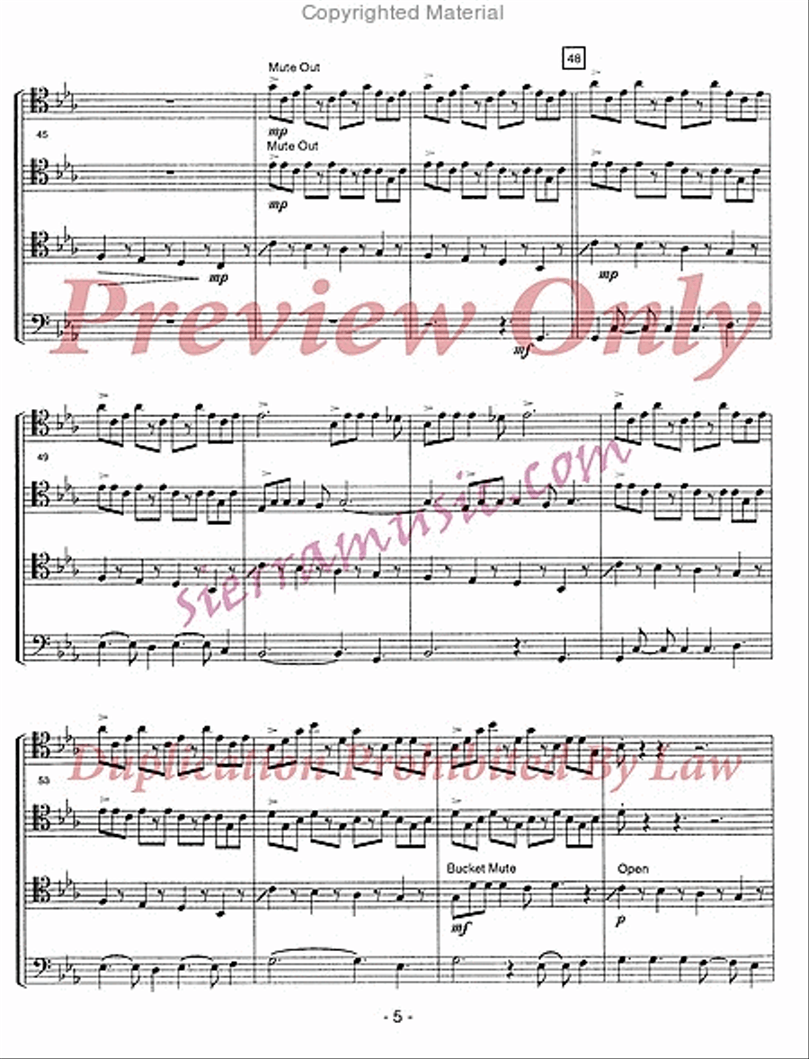 Impression Of A Parade Trombone Quartet scores gallery preview page 6