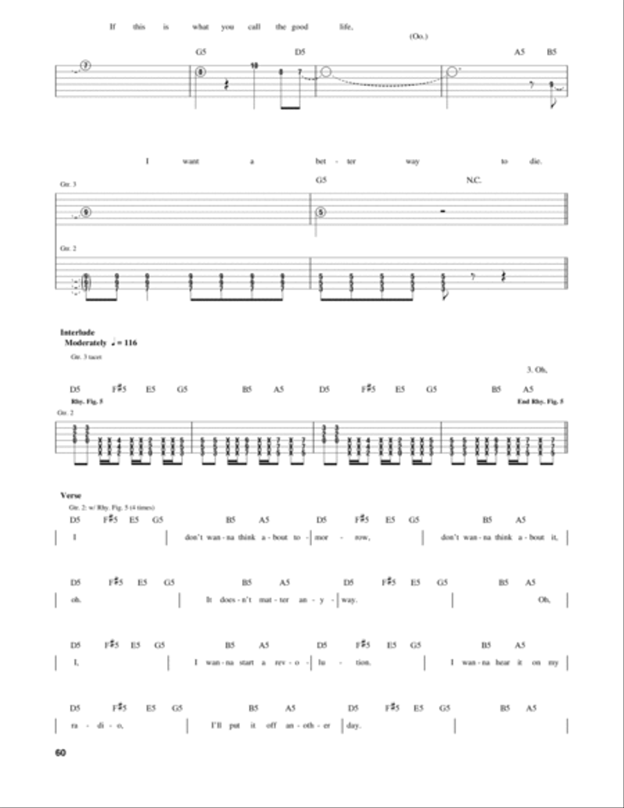Forever Now Electric Guitar scores gallery preview page 6