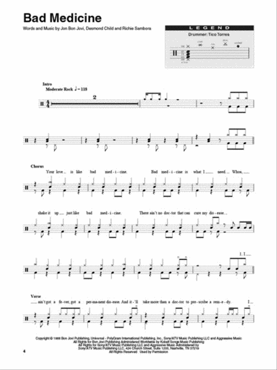 Bon Jovi Drums scores gallery preview page 3