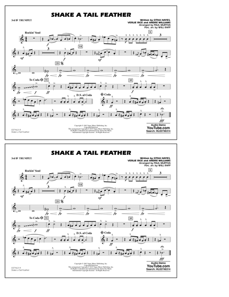 Shake a Tail Feather (arr. Paul Murtha) - 3rd Bb Trumpet