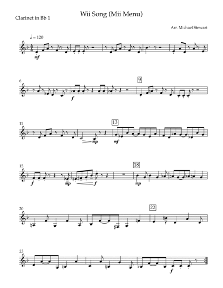 Mii Channel Theme Large Ensemble scores gallery preview page 6