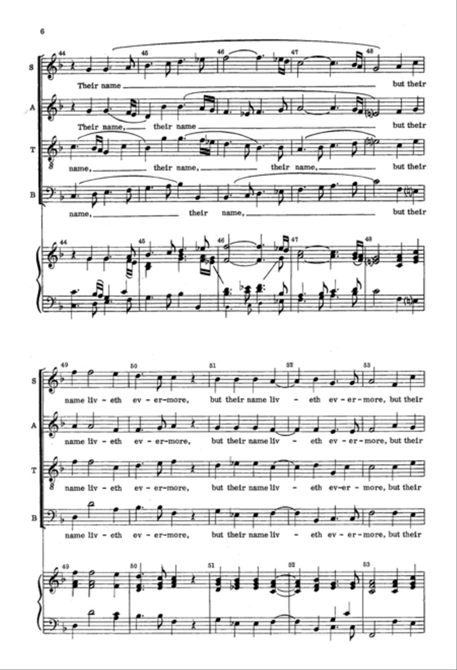 Their Bodies Are Buried In Peace 4-Part scores gallery preview page 5