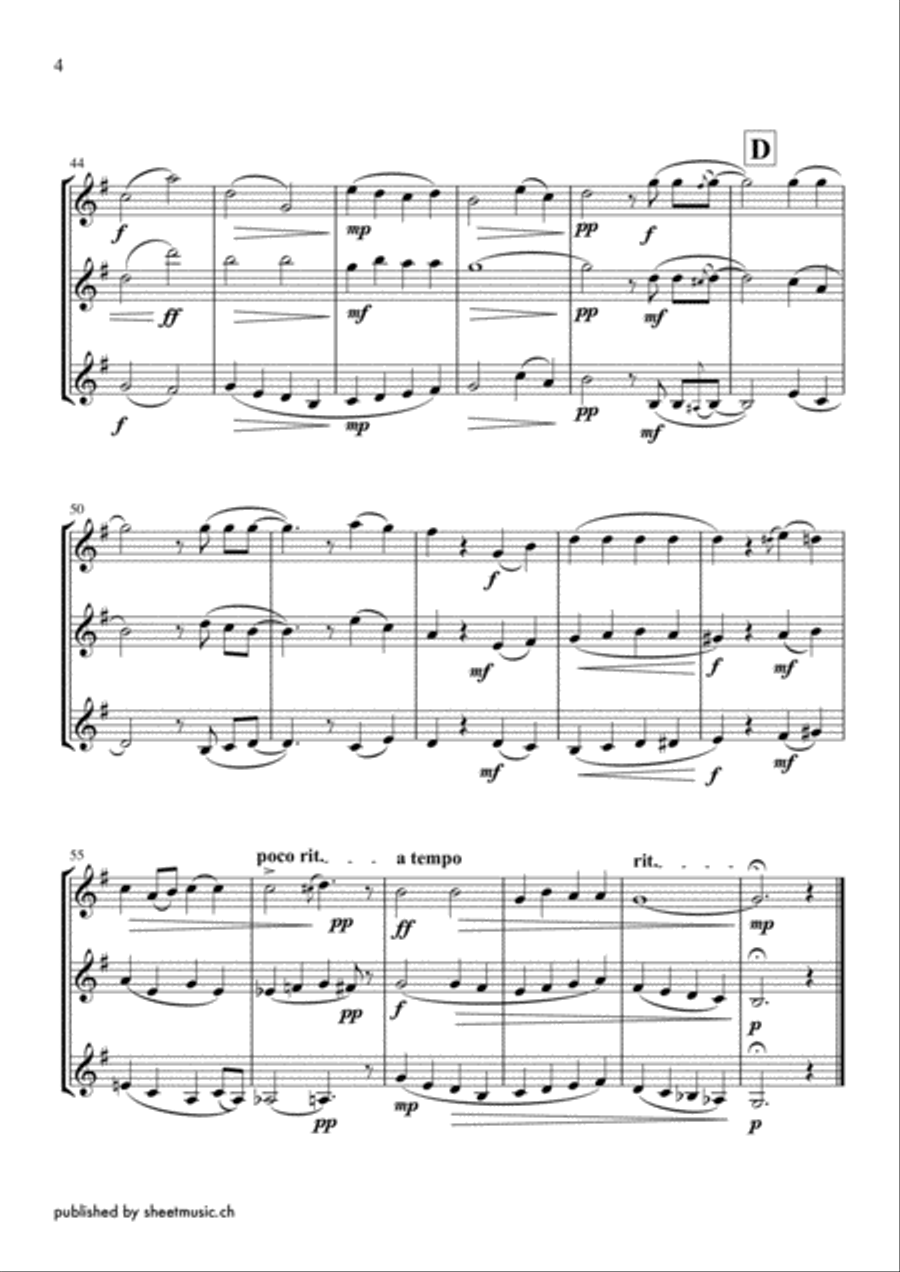 ‘Oh Them Gospel Clarinets’ for 3 Clarinets in Bb Woodwind Trio scores gallery preview page 6