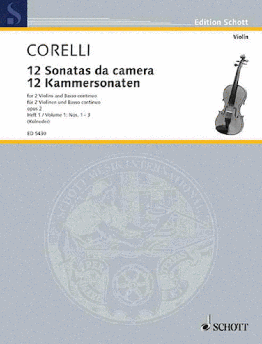 12 Trio Sonatas Op. 2, Nos. 1-3 String Trio scores gallery preview page 1