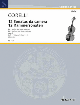 Book cover for 12 Trio Sonatas Op. 2, Nos. 1-3