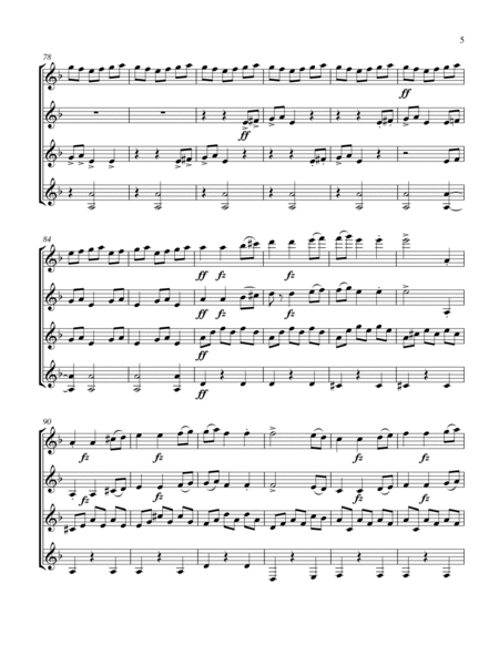 Czech Suite - v - Furiant (Guitar Quartet) - Score and Parts image number null