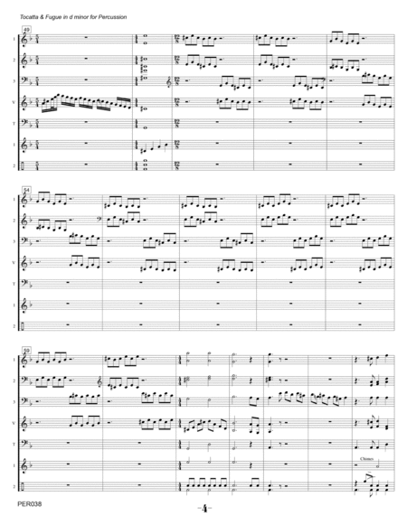 TOCATTA & FUGUE IN D MINOR (Bach - BWV 565) - Percussion Ensemble (Grade 4+)