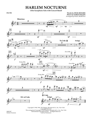 Harlem Nocturne (Alto Sax Solo with Band) - Flute