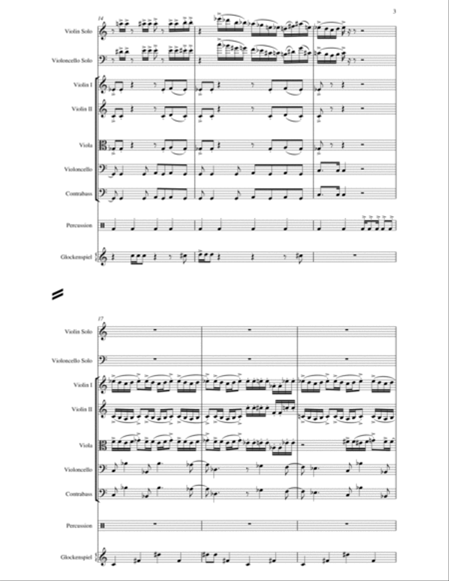 Concerto for Violin, Cello, and Orchestra String Orchestra scores gallery preview page 3
