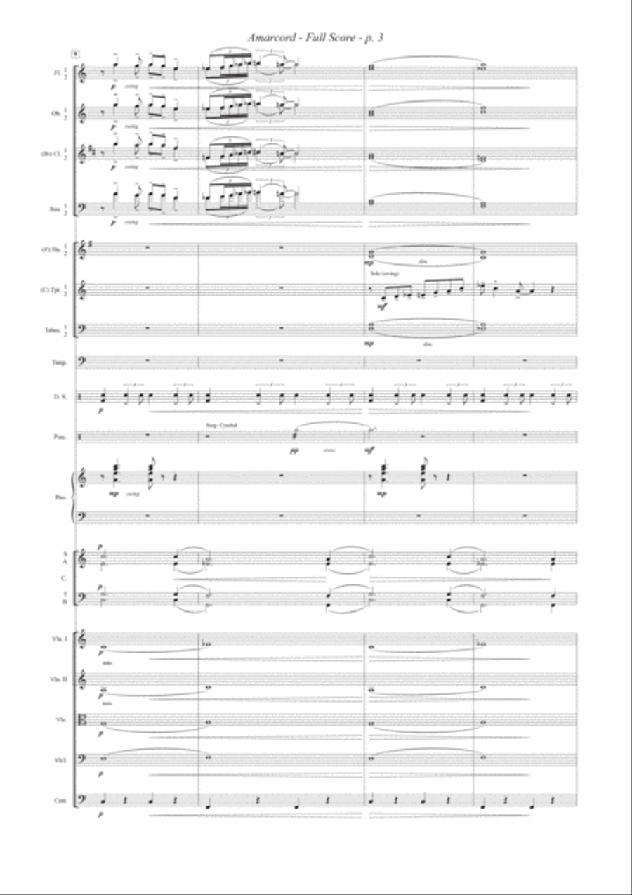 Amarcord Full Orchestra scores gallery preview page 3