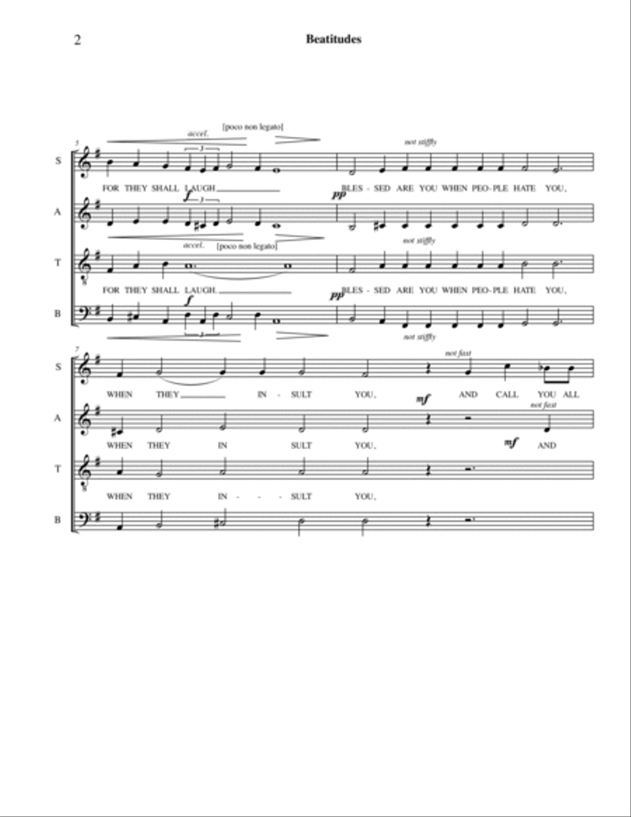 Beatitudes 4-Part scores gallery preview page 2