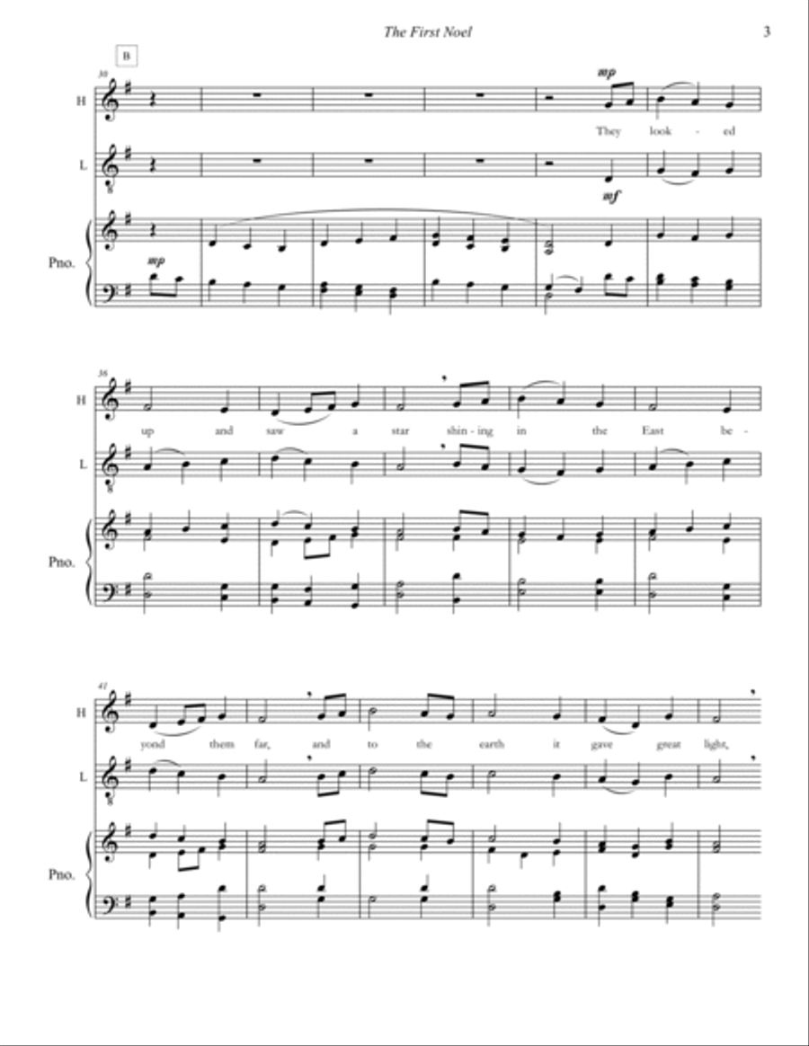 The First Noel Choir scores gallery preview page 3