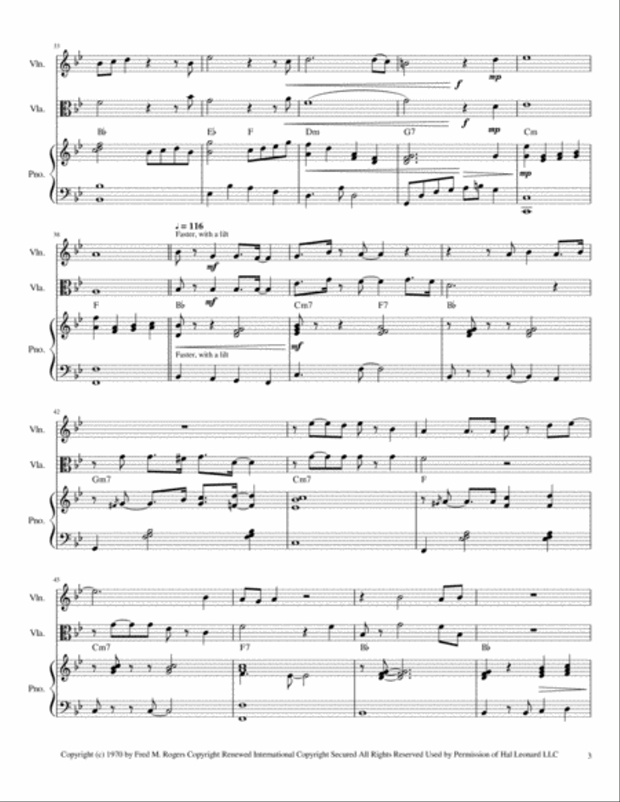 It's You I Like from MISTER ROGERS' NEIGHBORHOOD String Duet scores gallery preview page 4