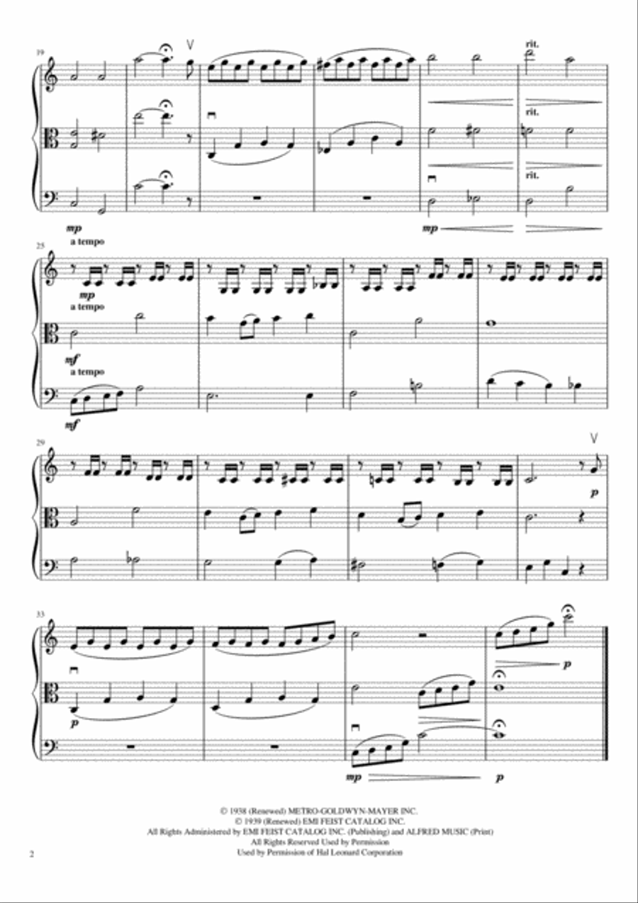 Over The Rainbow (from The Wizard Of Oz) String Trio scores gallery preview page 3