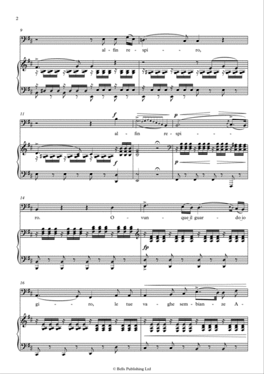 O del mio dolce ardor (B minor) Voice Solo scores gallery preview page 2