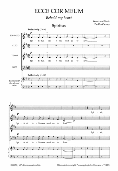 Ecce Cor Meum (Choral Suite)