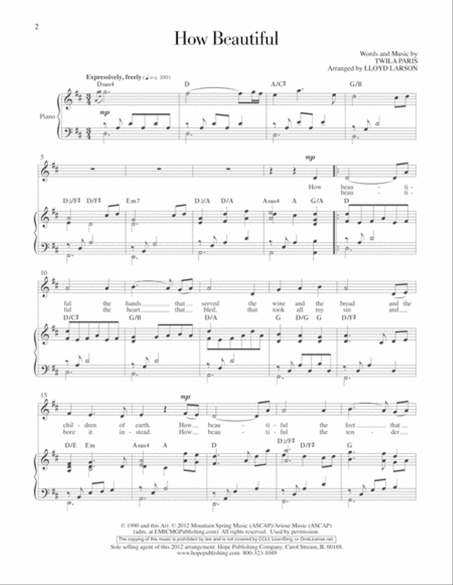 How Beautiful Choir scores gallery preview page 10