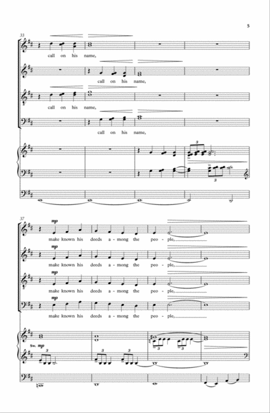 Psalm 105 Psalm 105 4-Part scores gallery preview page 5