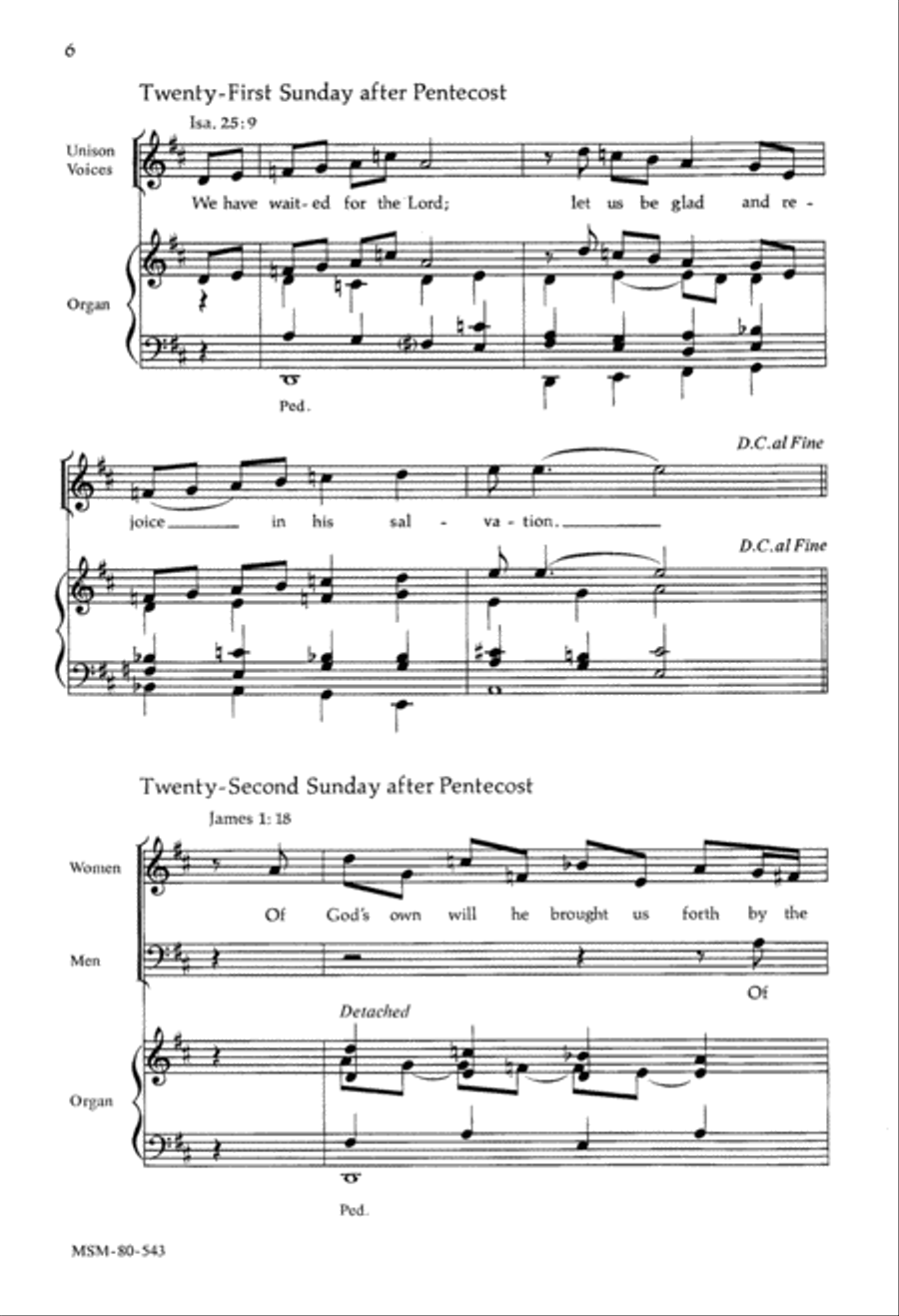 Verses for the Season of Pentecost, Set 3 2-Part scores gallery preview page 5