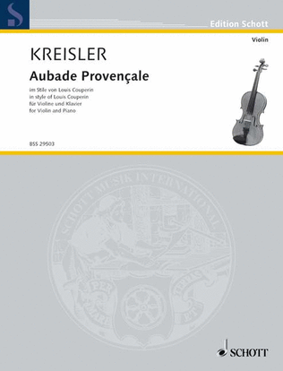 Book cover for Kreisler Cm15 Aubade Couperin Vln Pft