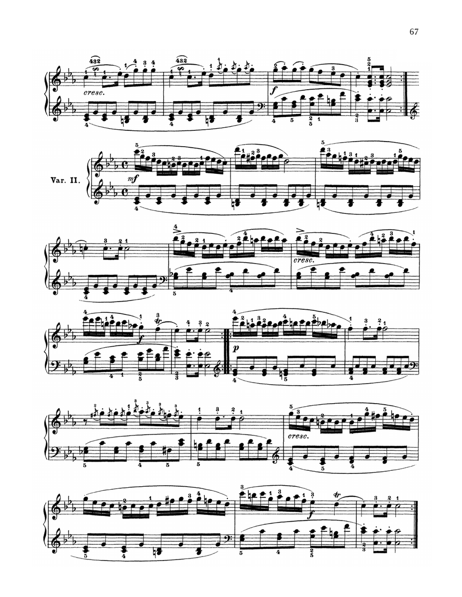 9 Variations On A March By Dressler, WoO 63 Piano Solo scores gallery preview page 2