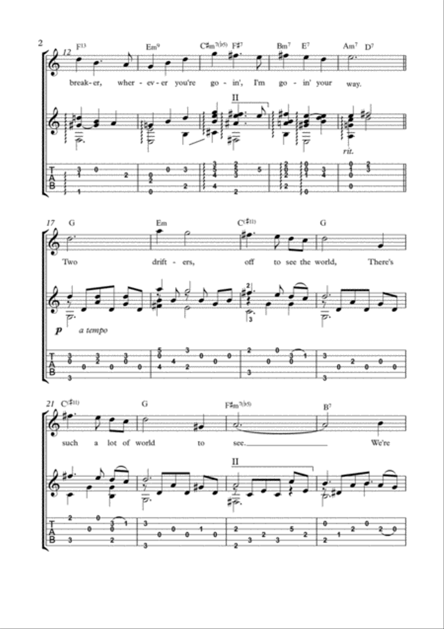 Moon River Electric Guitar scores gallery preview page 2