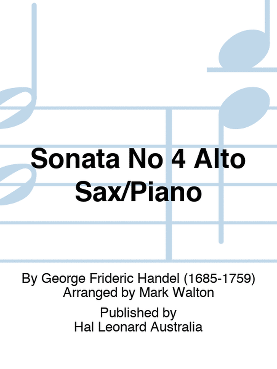 Sonata No 4 Alto Sax/Piano