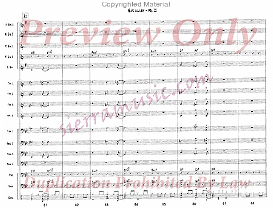 Sax Alley Jazz Ensemble scores gallery preview page 12