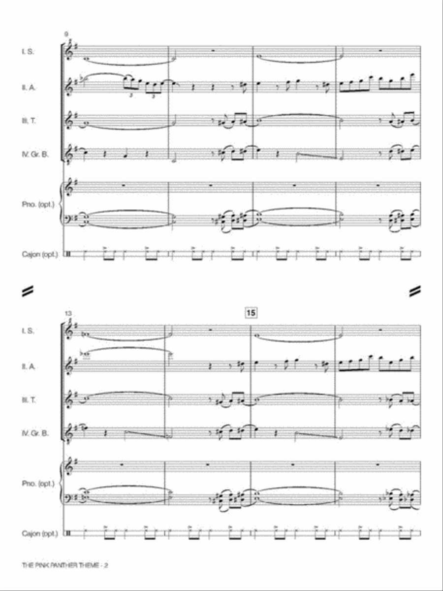 The Pink Panther Theme Recorder scores gallery preview page 4
