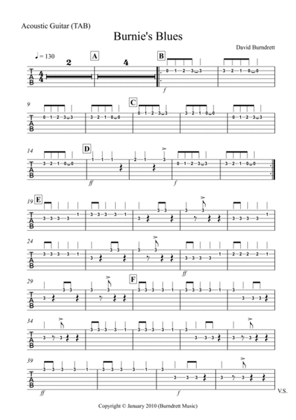 Burnie's Blues for Guitar and Piano image number null