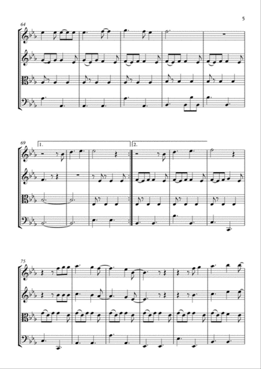 Before You Go String Quartet scores gallery preview page 5