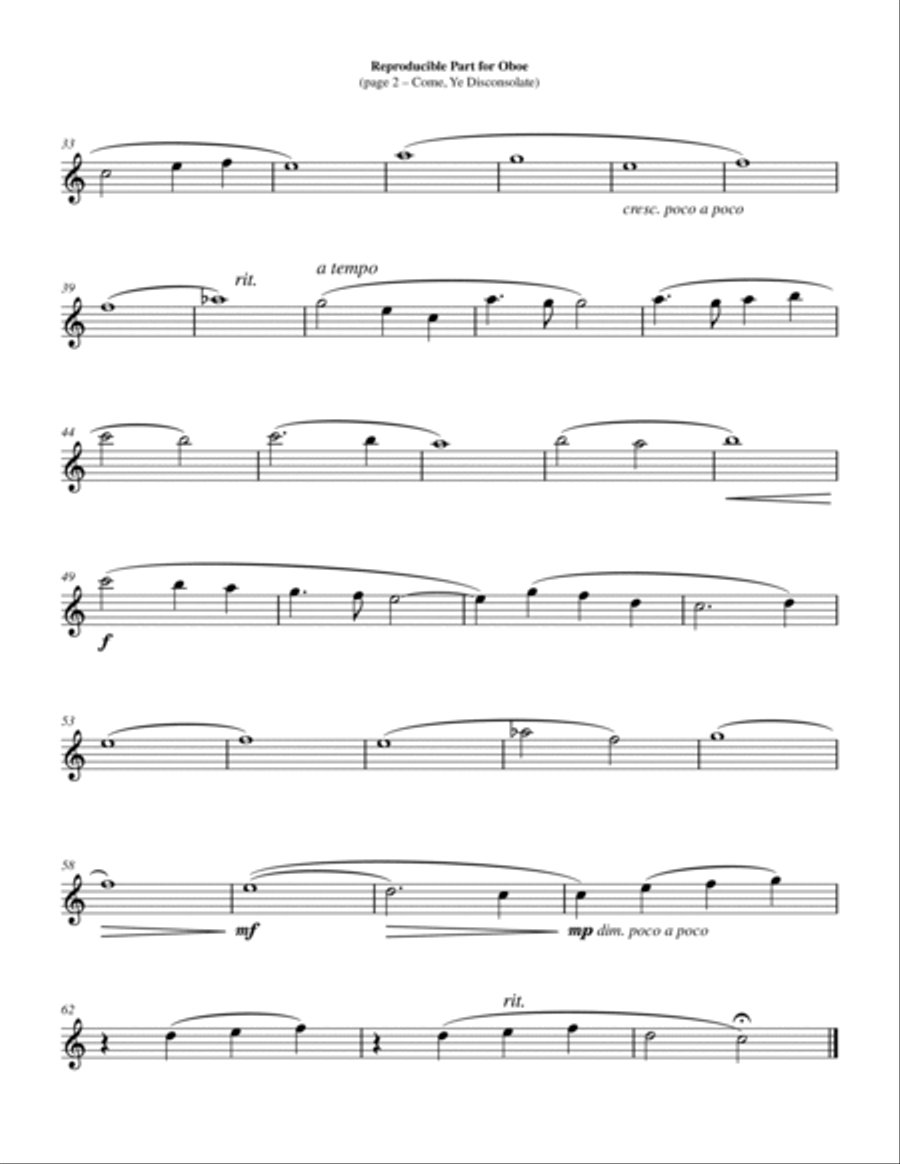Come, Ye Disconsolate (Downloadable Chamber Orchestra Parts) Chamber Orchestra scores gallery preview page 5