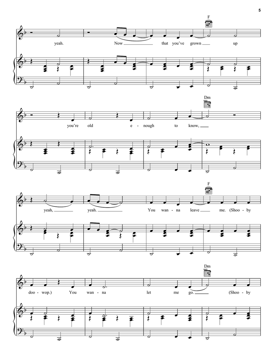 Shout Piano, Vocal, Guitar scores gallery preview page 5
