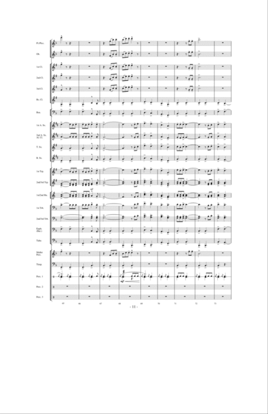 Dragons Fly on the Winds of Time Concert Band scores gallery preview page 10