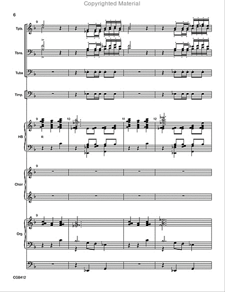 Alleluia! Sing to Jesus! Full Score Handbell Choir scores gallery preview page 5