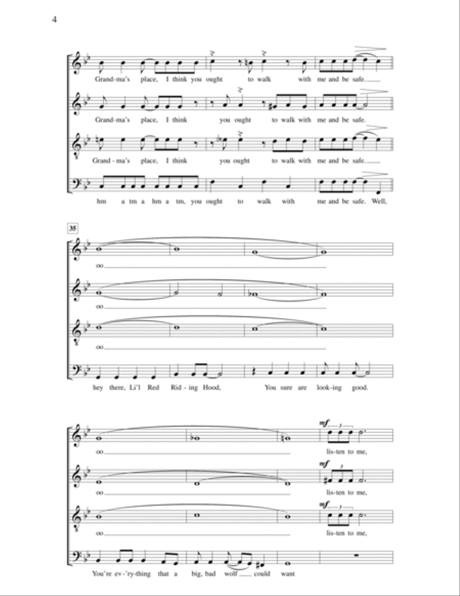 Li'l Red Riding Hood 4-Part scores gallery preview page 4