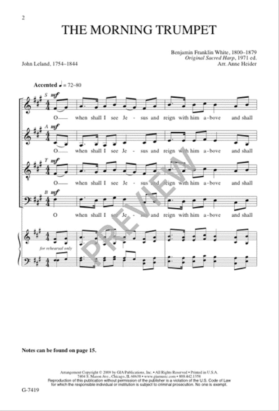 The Morning Trumpet Divisi scores gallery preview page 2