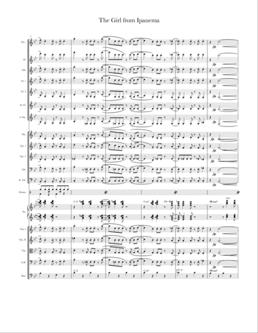 The Girl From Ipanema (Garôta De Ipanema) Chamber Music scores gallery preview page 2