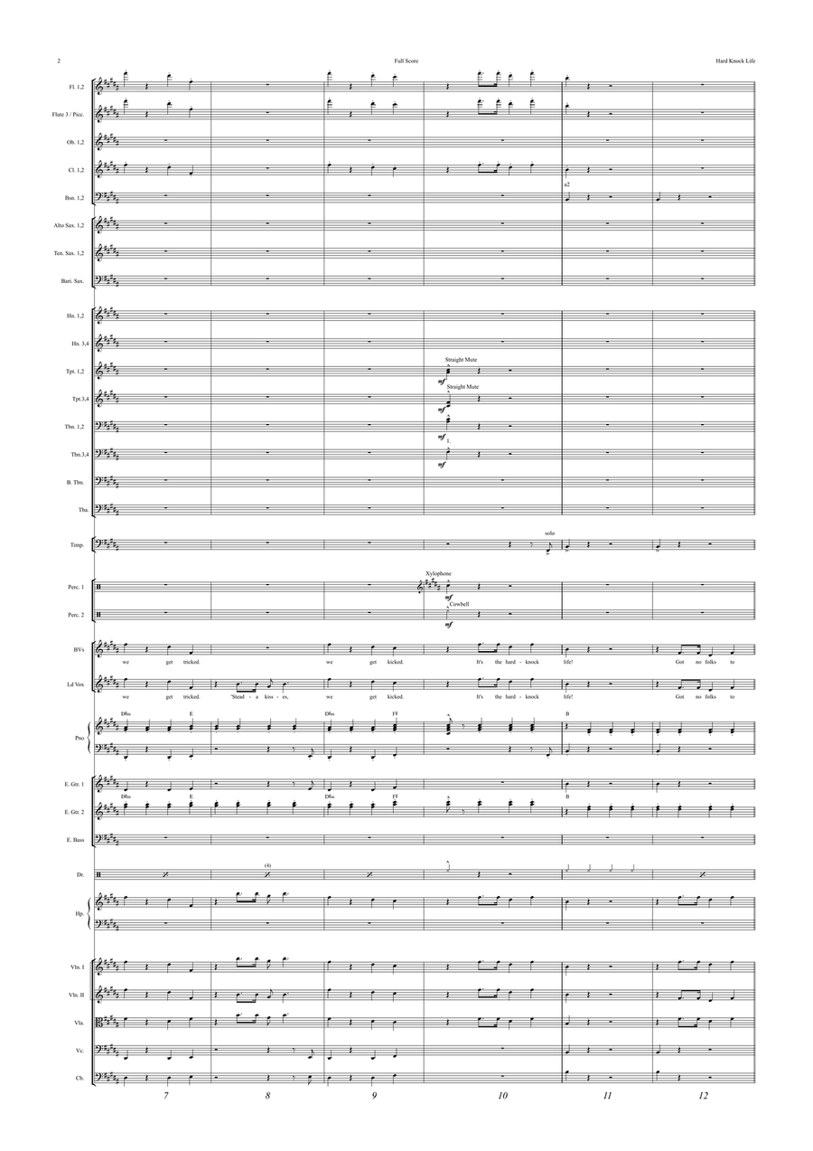 It's The Hard-Knock Life Full Orchestra scores gallery preview page 2