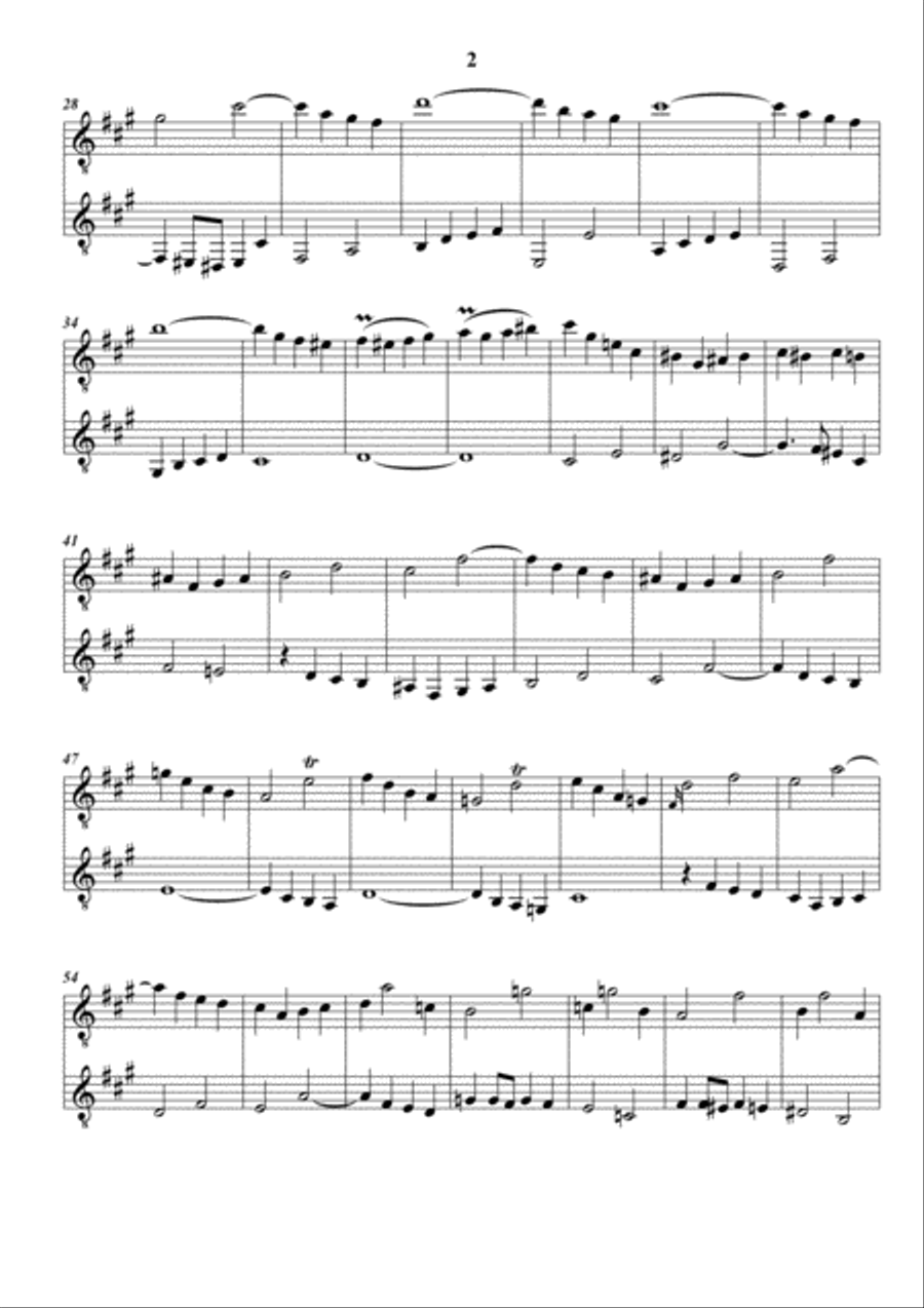 Fuge WoO 31 for Guitar Duet Acoustic Guitar scores gallery preview page 2