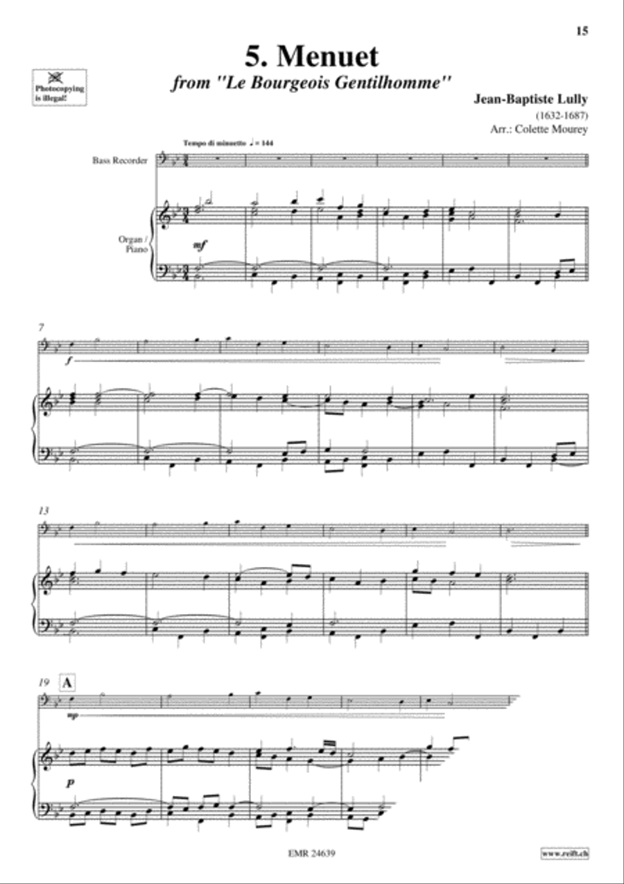 40 Greatest Baroque Hits Volume 2 Bass Recorder scores gallery preview page 7